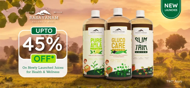 The juice launch banner at 750 × 350: the same bottles, offer box and badge in a smaller frame.
