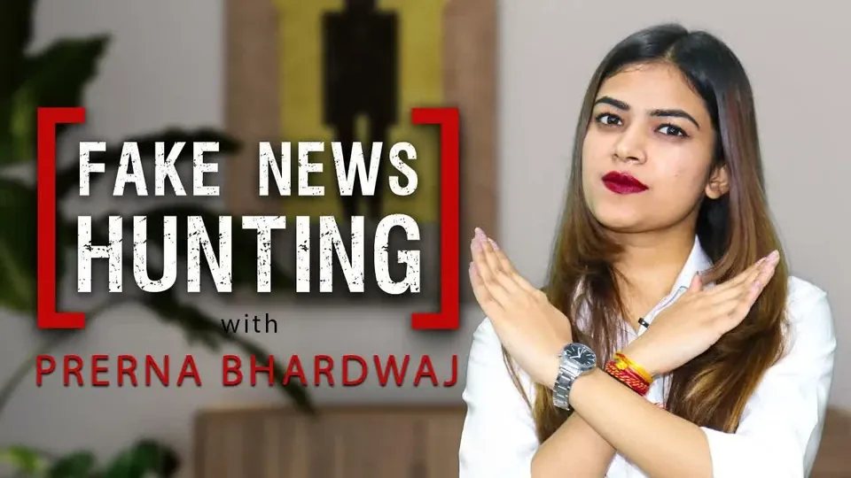 Video thumbnail: the show’s “Fake News Hunting” title card beside the host, arms crossed.